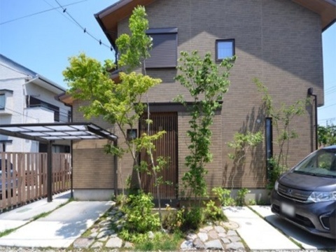 神奈川県茅ヶ崎市　新築外構 和テイストな飽きのこないシンプルデザインなエクステリア　Ｔ様邸
