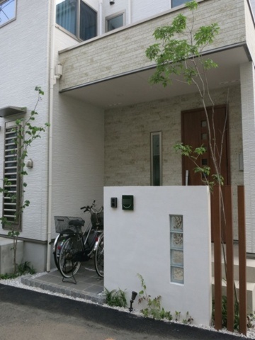 神奈川県相模原市　新築外構 ナチュラル和モダンな門周り　Ｓ様邸
