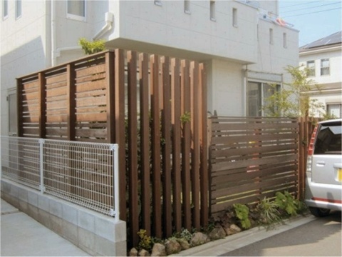 神奈川県相模原市　ウッドフェンス追加工事でさらに目隠しのビフォーアフター。Ｉ邸
