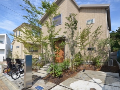 神奈川県横浜市　新築外構 雑木に囲まれたスタイリッシュなエクステリア　Ｎ様邸
