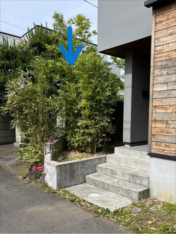 神奈川県茅ヶ崎市　自転車置き場にデットスペースを活かして外構リフォームと竹。　Ｓ様邸