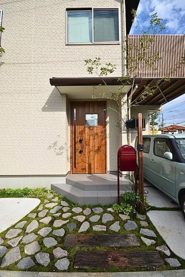 神奈川県相模原市　新築外構・庭　可愛過ぎないシンプルナチュラルなエクステリア　Ｓ様邸
