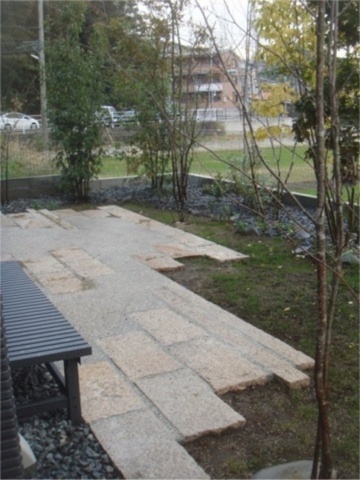 神奈川県厚木市　新築外構 御影石と洗い出しで和テラス完成しました　Ｗ様邸
