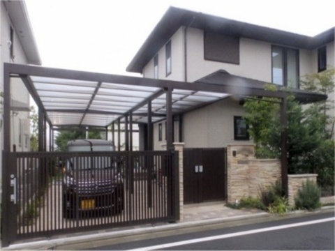 神奈川県相模原市　エクステリアリフォームのビフォーアフター プラスＧで雨の日も濡れずに移動可能に。K様邸
